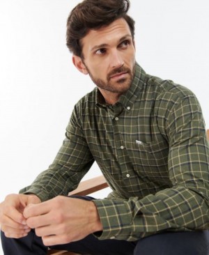 Camisas Barbour Pelton Regular Hombre Verdes Mexico | R0B05498