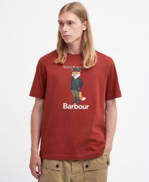Camiseta Barbour x Maison Kitsuné Beaufort Fox Hombre Rojos Mexico | A2P98791