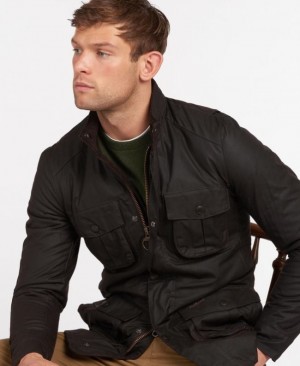 Chaqueta Encerada Barbour Corbridge Hombre Marrom Mexico | X0I29941