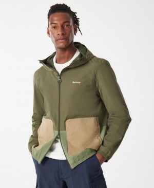Chaqueta Impermeable Barbour Kenby Showerproof Hombre Verdes Mexico | Y9M87193