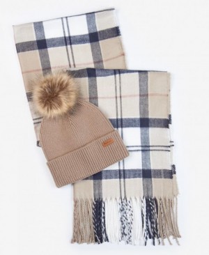 Gift Set Barbour Dover Beanie & Hailes Scarf Mujer Multicolor Mexico | I6R82952