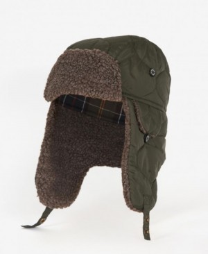 Sombreros Barbour Sandbay Acolchado Trapper Hombre Verde Oliva Mexico | A2M91760