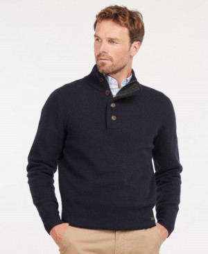 Suéteres Barbour Patch Half Zip Hombre Azul Marino Mexico | Z6E35203