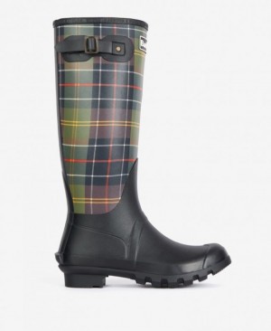 Wellingtons Barbour Tartan Bede Mujer Negros Mexico | U4Z99090